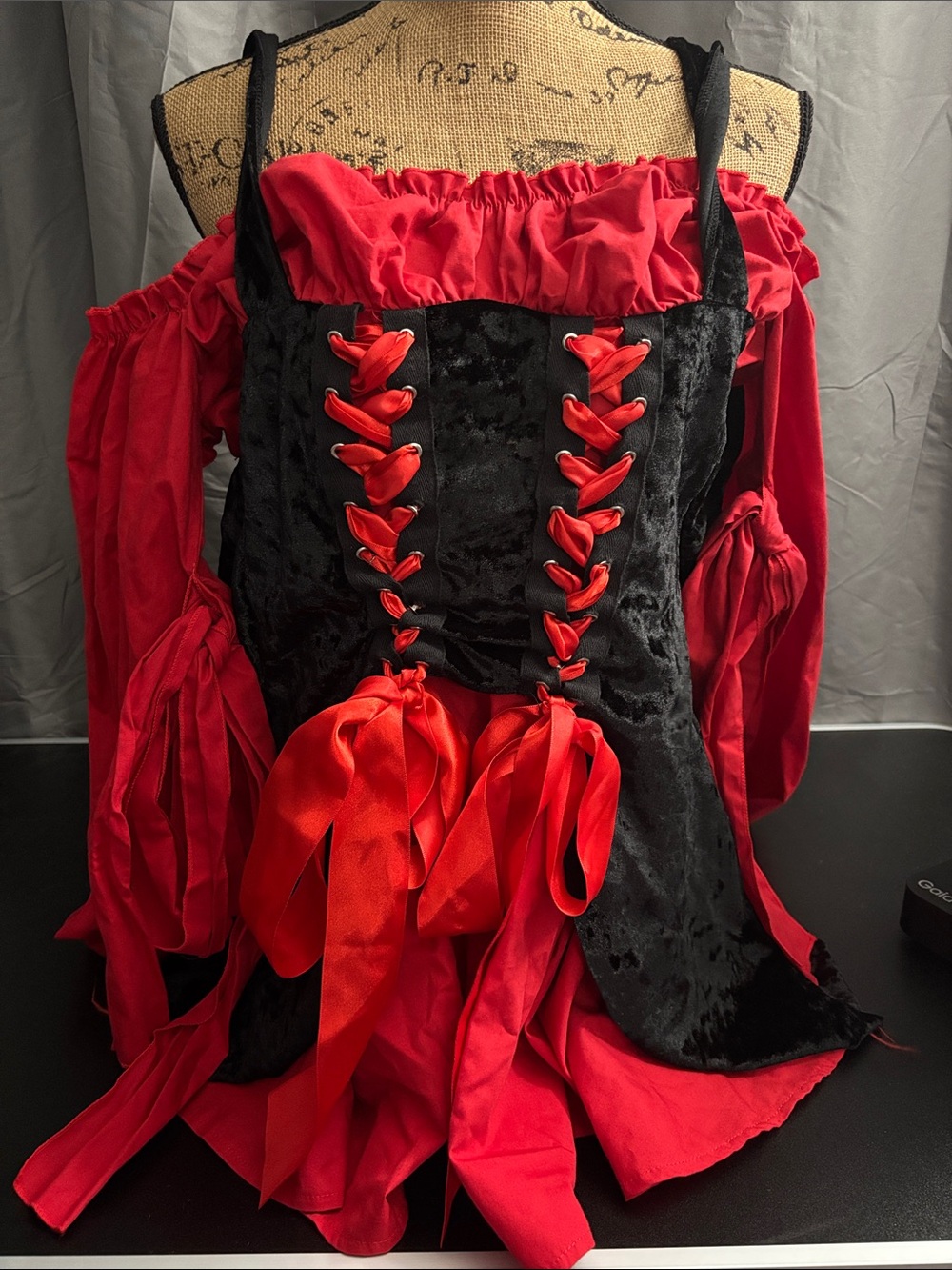 Leg Avenue Red and Black Vixen Pirate Wench Costume